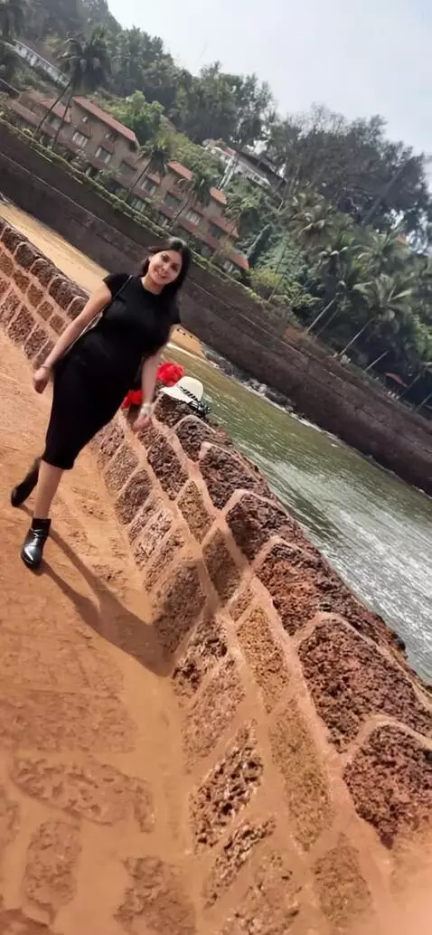 AI Video from prompt: Make her walk like a bollywood heroine