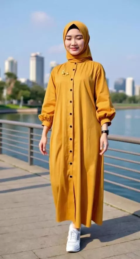 AI Video from prompt: walk 2 steps then stop and pose naturally, then 