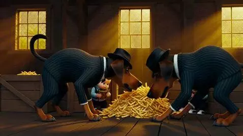 AI Video from prompt: Two Dapper Brother Gangster Dogs find the Dapper