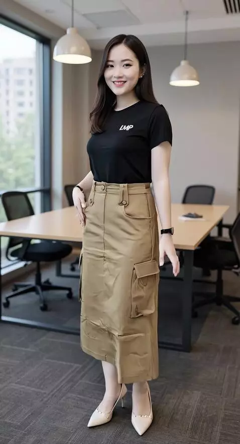 AI Video from prompt: model tersenyum dan berpose seperti seorang mode