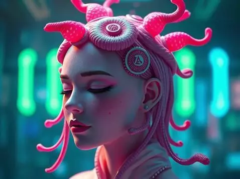 AI Video from prompt: The girl opens and closes her eyes, the hair on 