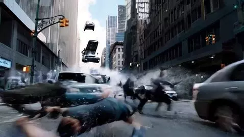 AI Video from prompt: Ultra-photorealistic cinematic city street — sud