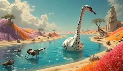 AI Video from prompt: In the style of S. Dali. Surrealism. A spotted s