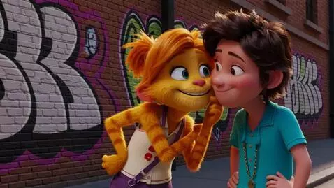 AI Video from prompt: Pom and Purz sneak dissing Krea