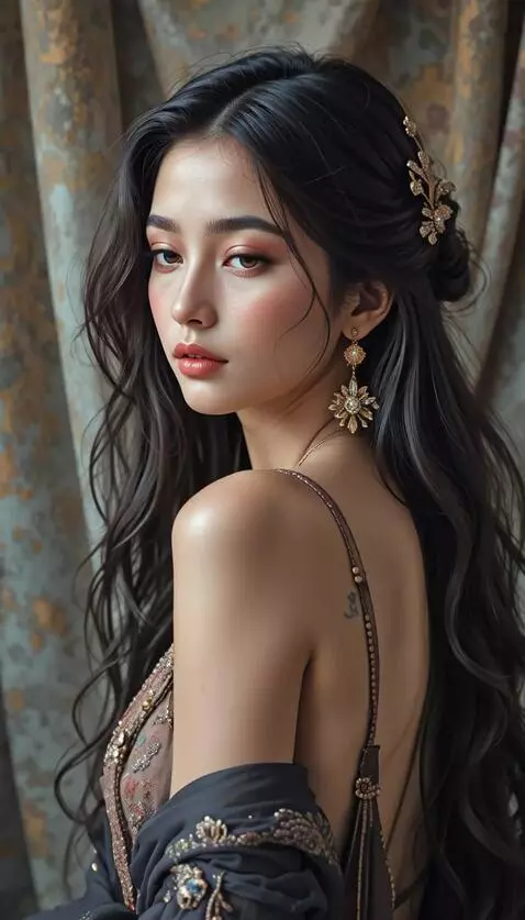 AI Video from prompt: /i2v -pro Cinematic close-up of a young woman wi