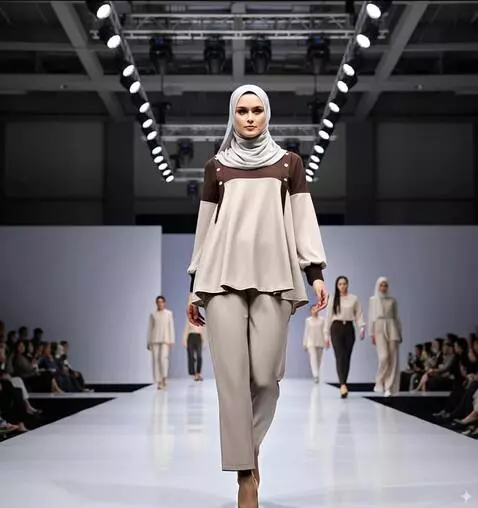 AI Video from prompt: Wanita tersebut berjalan maju kedepan seperti mo