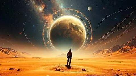 AI Video from prompt: walking the abandoned planet