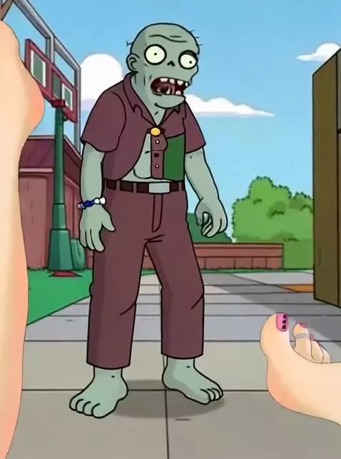 AI Video from prompt: feet kicking down in the zombie face first perso