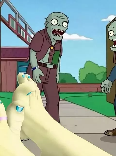 AI Video from prompt: feet dangling black high heels on the zombie fir