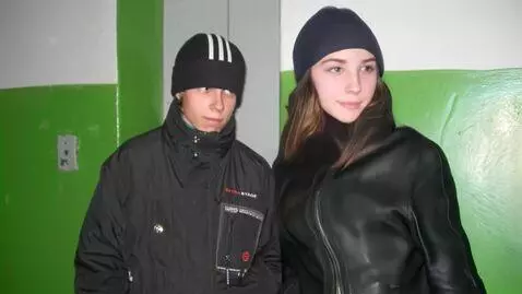 AI Video from prompt: The young woman leaves. A young man watches a yo