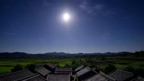 AI Video from prompt: Peaceful rural village china in the 1980’s under