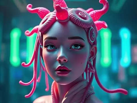 AI Video from prompt: The girl slightly nods her head and looks at the