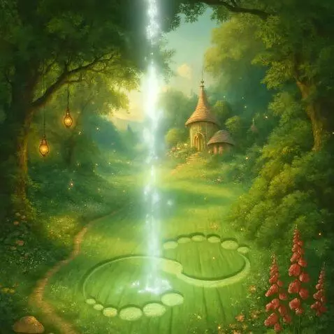 AI Video from prompt: sparkling lights are moving upward, pink flowers