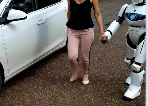 AI Video from prompt: ее взяли за руки роботы