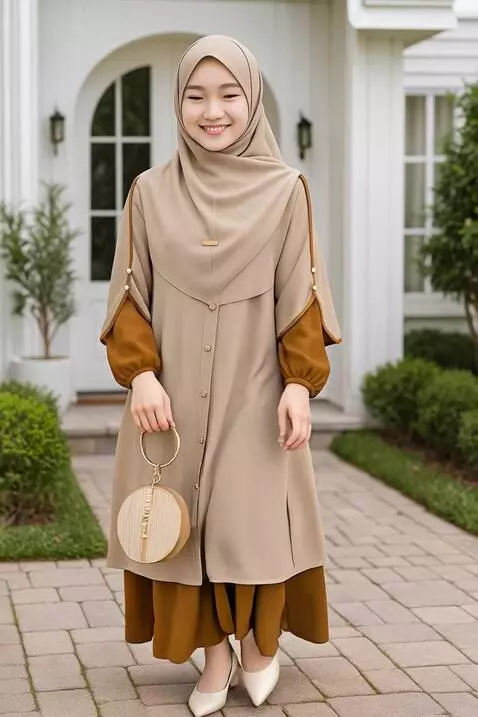 AI Video from prompt: wanita Ini baerjalan mundur sambil tersenyum man