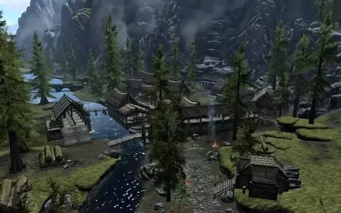 AI Video from prompt: Ривервуд  Скайрим