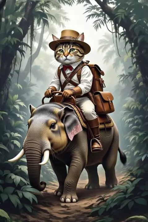 AI Video from prompt: Elefante camina,movimientos suaves ,cinematograf