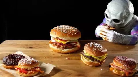 AI Video from prompt: Create a fun, humorous video where an alien trie