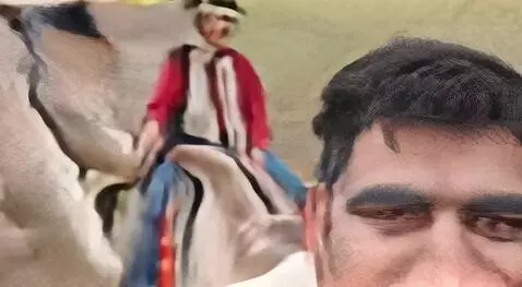 AI Video from prompt: Make it moving on camels in the mountains