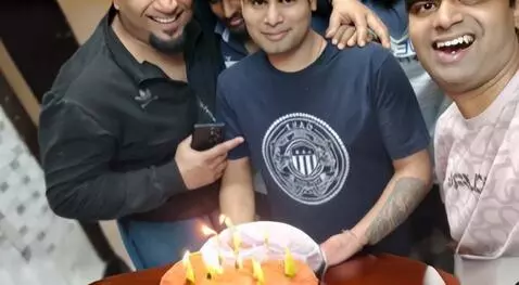 AI Video from prompt: Birthday celebration in room with birthday song