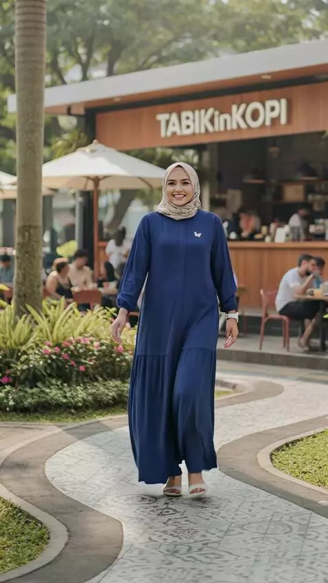 AI Video from prompt: walking forward, smiling.