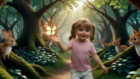 AI Video from prompt: *"A joyful little girl with light blonde hair ti
