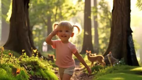 AI Video from prompt: *"A joyful little girl with light blonde hair ti