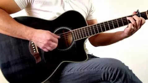 AI Video from prompt: мужчина играет на гитаре