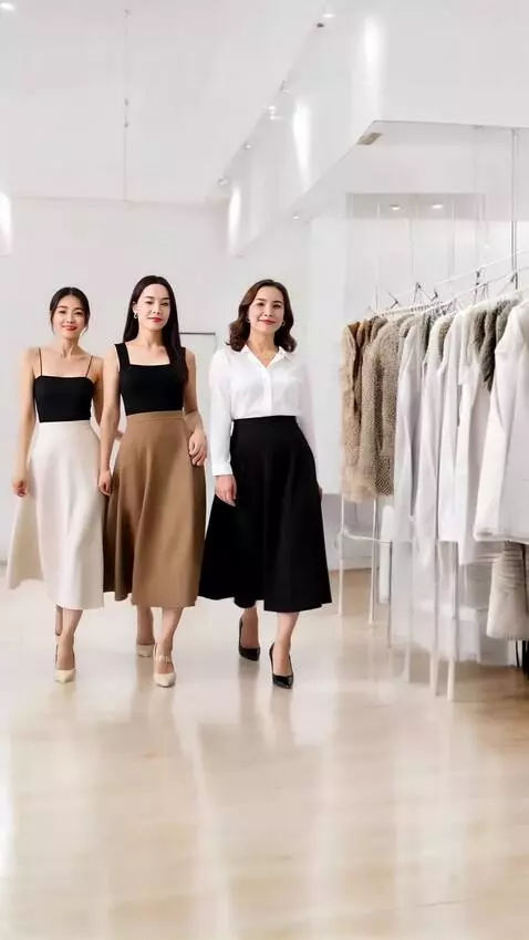 AI Video from prompt: Ke tiga wanita berjoget seirama dan gerakannya s