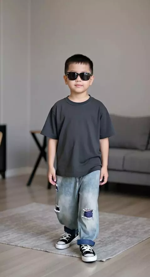 AI Video from prompt: anak tersebut berjalan ke depan