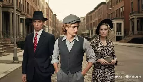 AI Video from prompt: They look at each other and to the camera, smili