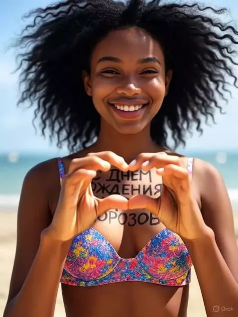 AI Video from prompt: Эта девушка показывает мне своими пальцами серде