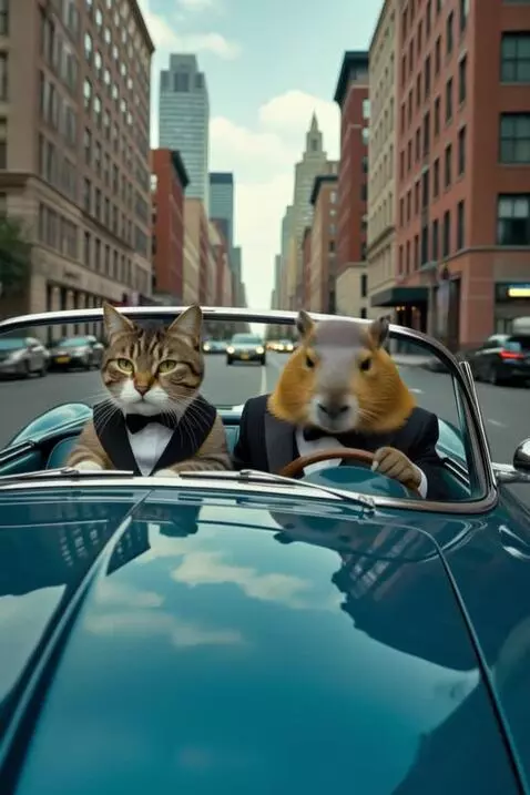 AI Video from prompt: Conducen cocje a alta velocidad,adrenalina,verti