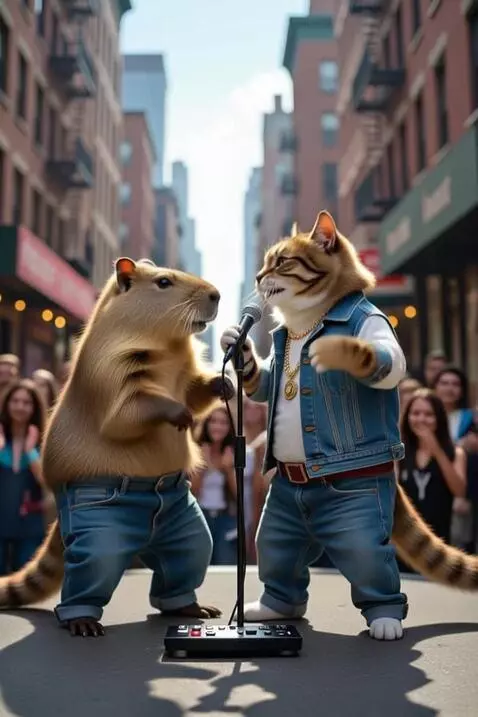 AI Video from prompt: Cantan,cinematografico,fuego,camara se aleja len