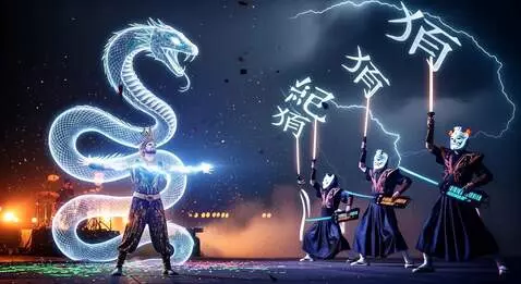 AI Video from prompt: Japan – The Noh Resonance  Mask-Faces: Living po