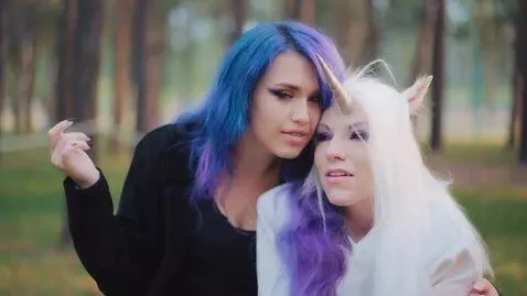 AI Video from prompt: unicorn academy sophia mendoza eye zoom in infin