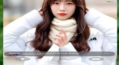 AI Video from prompt: buatlah wanita ini menjulurkan lidah dengan bola