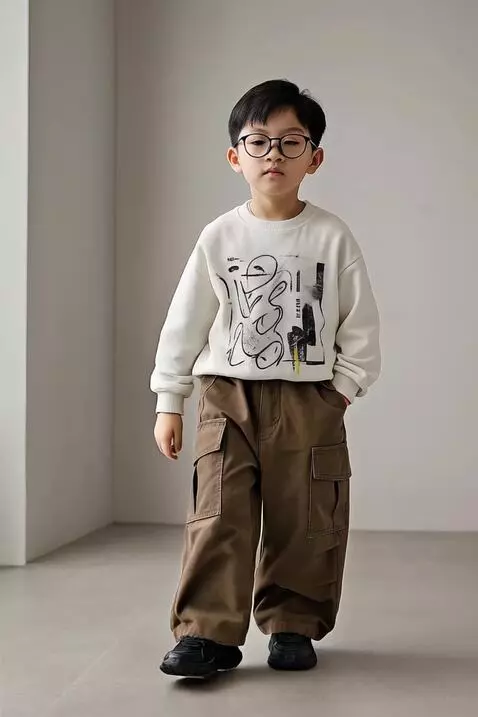 AI Video from prompt: Model tersebut berjalan ke depan dengan gaya ker