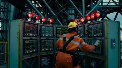 AI Video from prompt: An engineer waits for launch when the engine fai