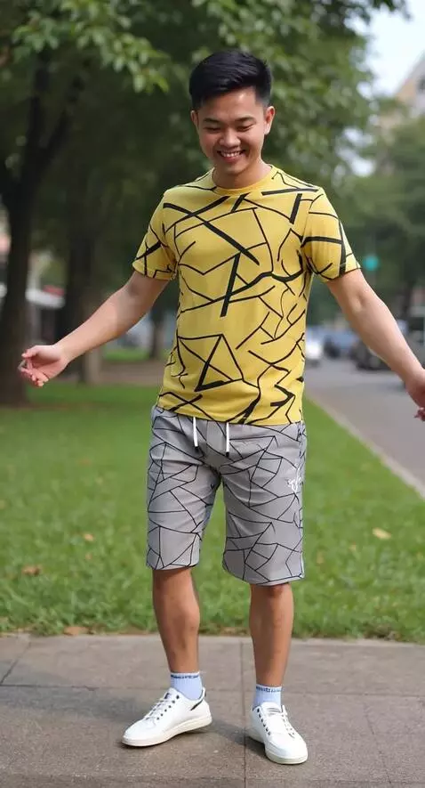 AI Video from prompt: model tersenyum dan berpose seperti seorang mode