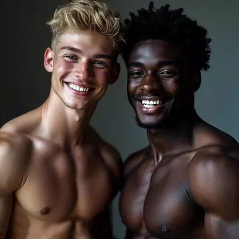 AI Video from prompt: Two handsome bodybuilders and friends talk of th