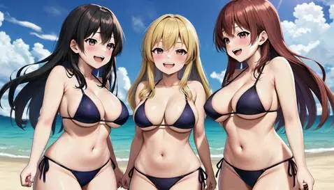 AI Video from prompt: gils in bikinis