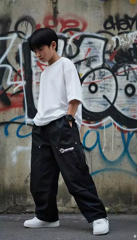 AI Video from prompt: Anak tersebut berjalan ke samping kamera mengiku