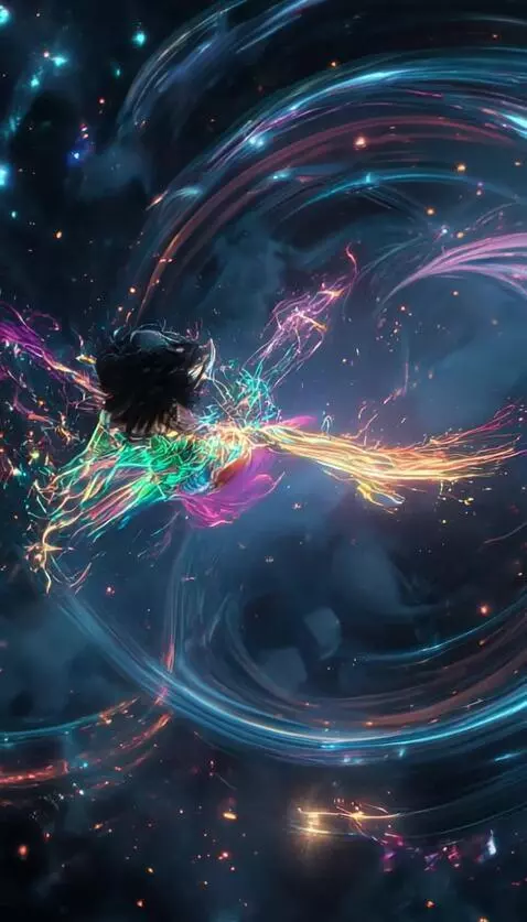 AI Video from prompt: /neon dancer -pro -12s A gender-neutral dancer i