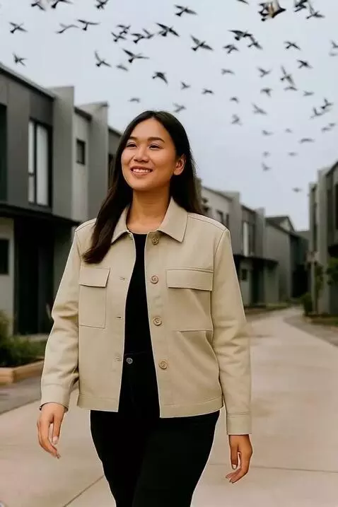 AI Video from prompt: The model walks towards the camera elegantly. Bi