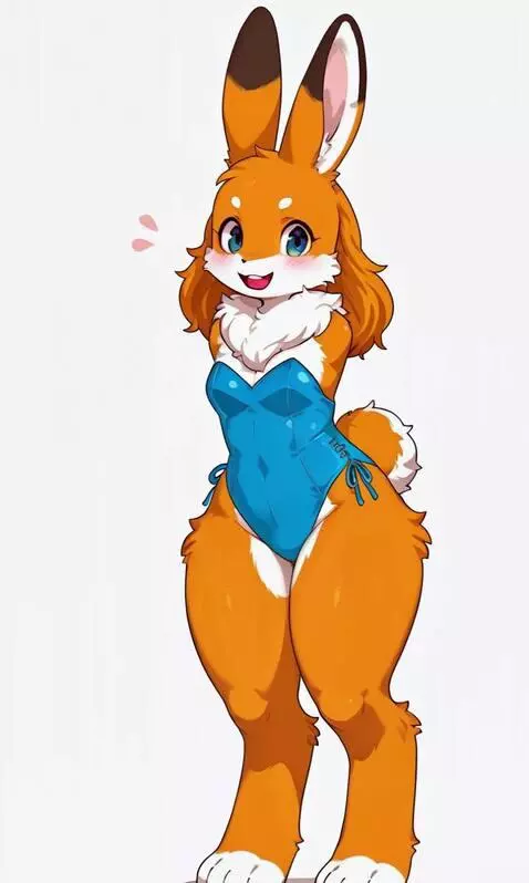 AI Video from prompt: The armless furry bunny being cute