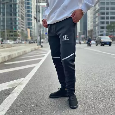 AI Video from prompt: A male model wearing stylish black jogger pants 