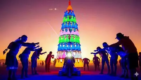 AI Video from prompt: : Low dolly push on giant glowing rubber chicken