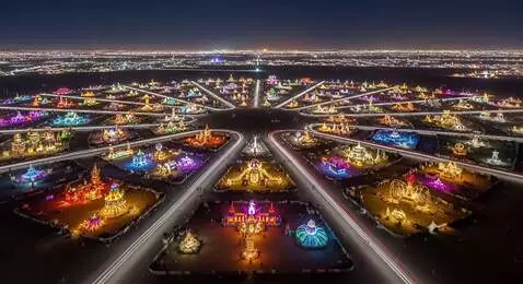 AI Video from prompt: drone fly over camre arcs