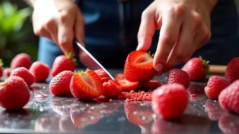 AI Video from prompt: make a video with sound of people cutting glass 